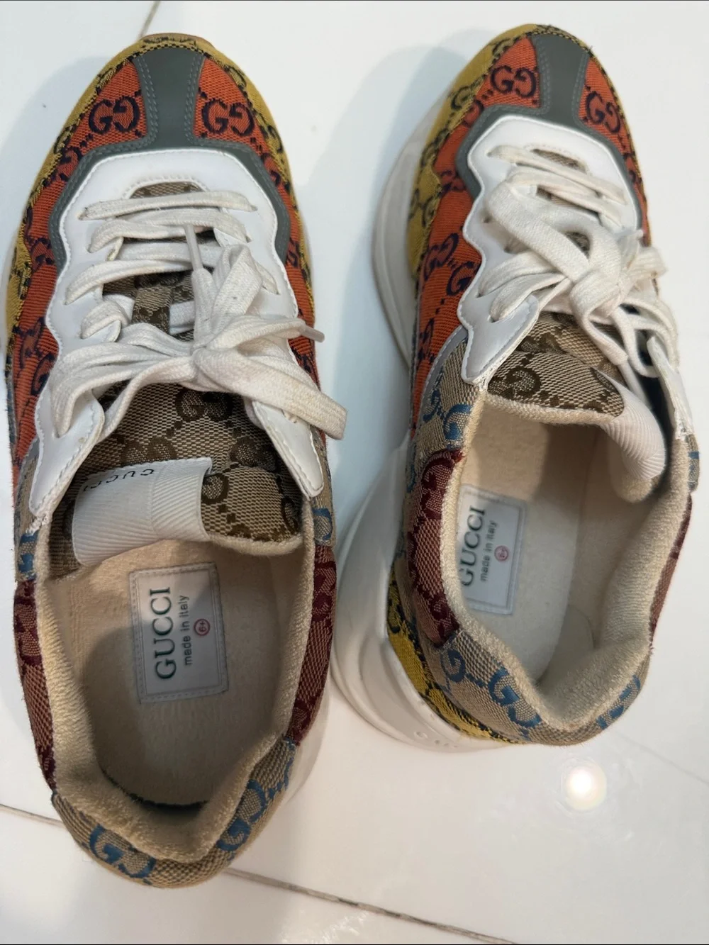 Gucci Rhyton Multicolor GG Sneaker 6.5 men’s